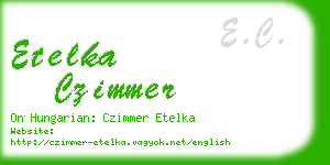 etelka czimmer business card